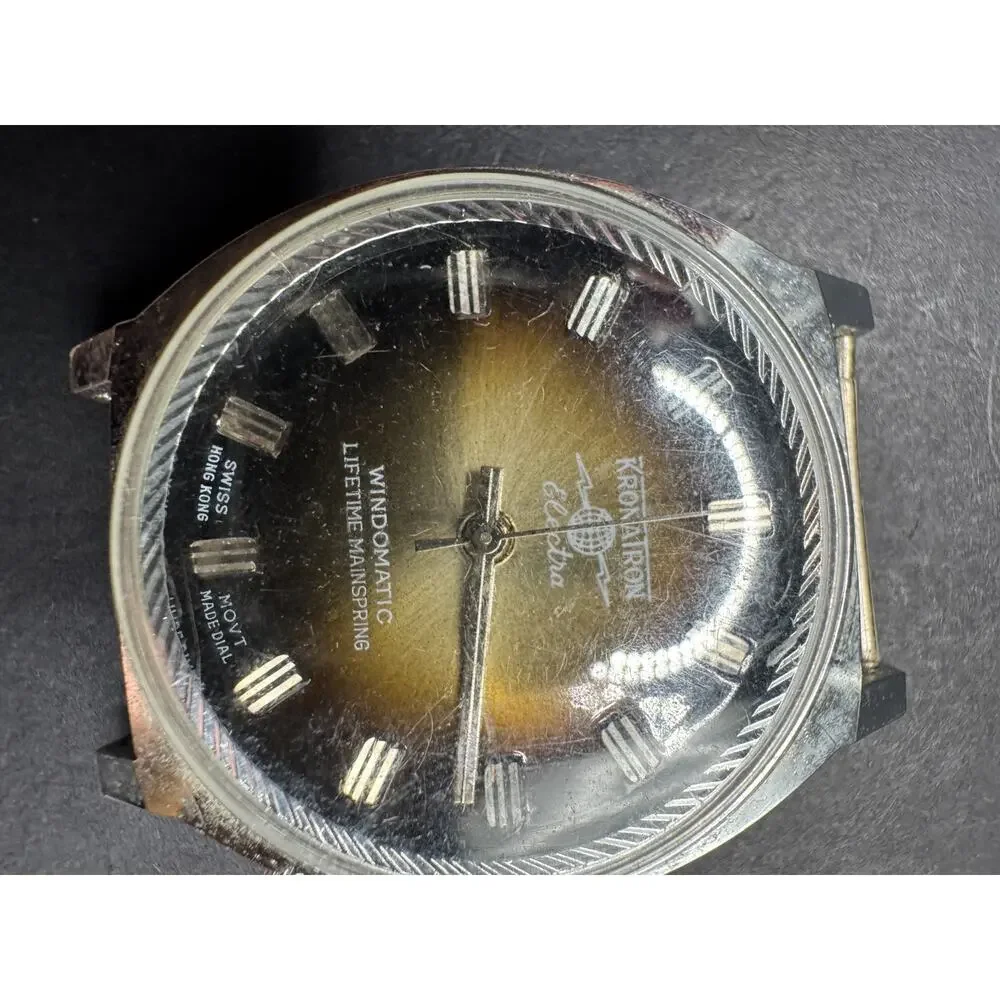 Vintage Kronatron Electra Windowmatic Lifetime Mainspring Men's Wristwatch